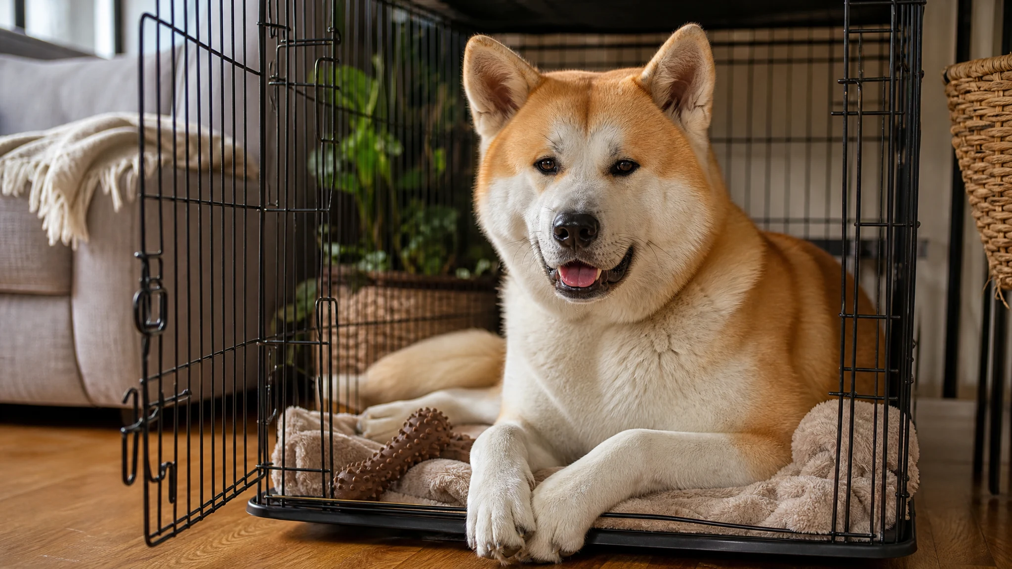 Crate Training a Akita and Preventing Separation Anxiety